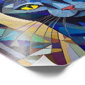 AIキュービズム猫 フォトプリント            (角)