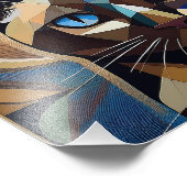 AIキュービズム猫 フォトプリント            (角)