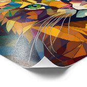 AIキュービズム猫 フォトプリント            (角)