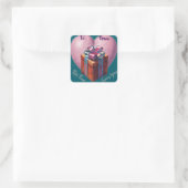 AIギフトラベルのステッカー間/ステッカーからの送信 スクエアシール (バッグ)