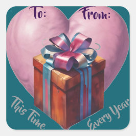 AIギフトラベルのステッカー間/ステッカーからの送信 スクエアシール