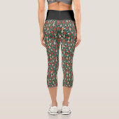 AIクリスマスオーナメントパターンレギンス カプリレギンス (裏面)