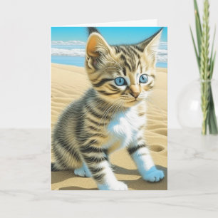 AIグレー虎猫キッ遊テズオンビーチ カード