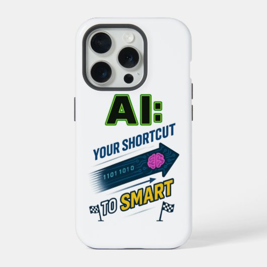 AIショートカットでスマートに Funny Artificial Intelligence iPhoneケース (裏面)