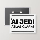 AIジェダイ™ボタン(カスタマイズ可能!) 缶バッジ (正面/裏面)