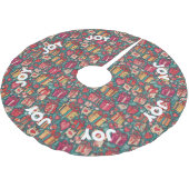 AIジョイギフトとハートクリスマスツリースカート ブラッシュドポリエステルツリースカート (アングル)