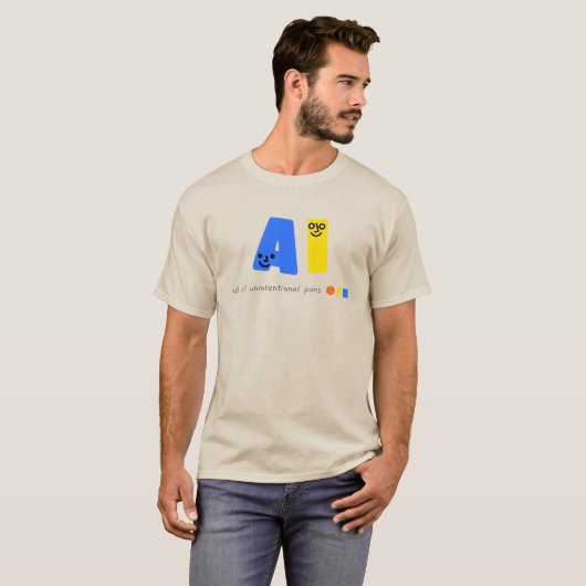 AIジョーク | AIユーモア | おもしろい AI Tシャツ (正面フル)