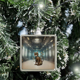 AIスチームパンクキャットオーナメント メタルオーナメント