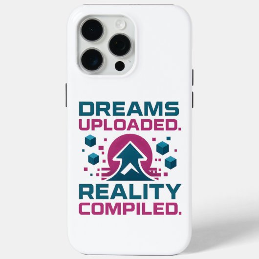 AIスローガンデザイン- Dream Uploaded Reality Compiled Case-Mate iPhoneケース (裏面)