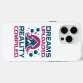 AIスローガンデザイン- Dream Uploaded Reality Compiled Case-Mate iPhoneケース (裏面 (横))