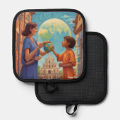 AIダイバーズワールドオーブンミット 鍋敷き (正面/裏面)