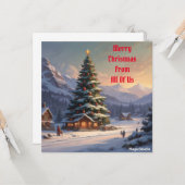 AIダウンロード可能メリークリスマスホリデーカード カード (正面/裏面インサイチュ)