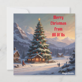 AIダウンロード可能メリークリスマスホリデーカード カード