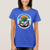 AIツリープランターシールエコフレンドリー – ロボットデザイン Tシャツ (正面)