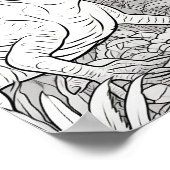 AIティラノサウルスレックス着色ポスター子供へ ポスター (角)