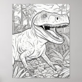 AIティラノサウルスレックス着色ポスター子供へ ポスター (正面)