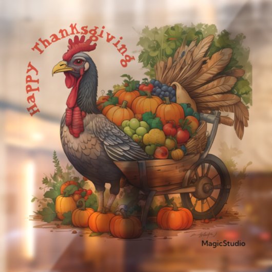 AIトルコ&ホイールバーロウ感謝祭ウィンドウデカール ウィンドウサイン (シート2)