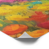 AIドリームレインボーカラフルバーチカルランドスケープ ポスター (角)