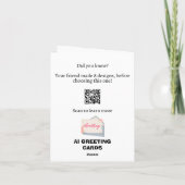 AIフォトカスタムグリーティングカード | メッサパーソナライズされた サンキューカード (裏面)