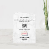 AIフォトカスタムグリーティングカード | メッサパーソナライズされた サンキューカード (裏面)