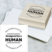 AIフリー人間のデザインと創造 – カスタムメッセージ ラバースタンプ