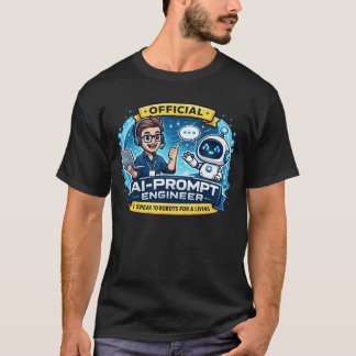 AIプロンプトエンジニア Est. 2023 面白いテクノロジージョブのユーモア  Tシャツ