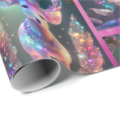 AIマジカルクリスマスアドネーム文字ガールズギフト ラッピングペーパー (ロールコーナー)