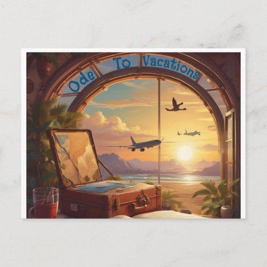 AIモードから休暇はがき ポストカード (正面)