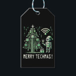 AIロボットとTech Christmas Tree – テクチメリーマス ギフトタグ<br><div class="desc">テク祝クのツイストで休日！このデザインは、回路とチップで作られた未来的なクリスマスツリーの隣に立っているAIを使ったロボットを特徴としている。テクノロジー愛好家や、休暇の精神と最先端のテクノロジーを融合させるのが好きな人に最適。</div>