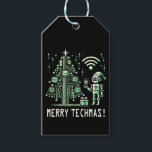 AIロボットとTech Christmas Tree – テクチメリーマス ギフトタグ<br><div class="desc">テク祝クのツイストで休日！このデザインは、回路とチップで作られた未来的なクリスマスツリーの隣に立っているAIを使ったロボットを特徴としている。テクノロジー愛好家や、休暇の精神と最先端のテクノロジーを融合させるのが好きな人に最適。</div>