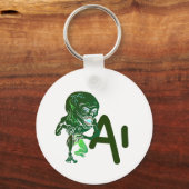 AI人工知能その技術に注意 キーホルダー (正面)