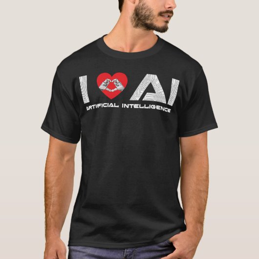 AI人工知能技術科学プロが大好き Tシャツ (正面)