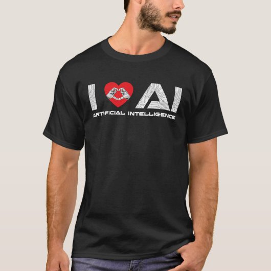 AI人工知能技術科学プロが大好き Tシャツ (正面)