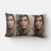 AI創の美しい女性枕 ランバークッション (裏面)