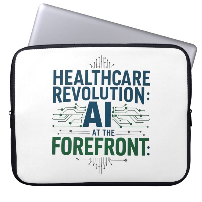 AI医療革命スリーブ – Healthcare Frontier ラップトップスリーブ (正面)