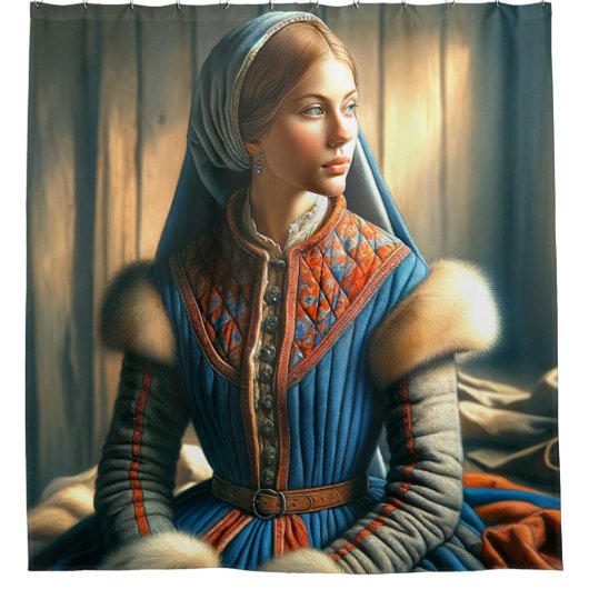 AI女性 シャワーカーテン (正面)