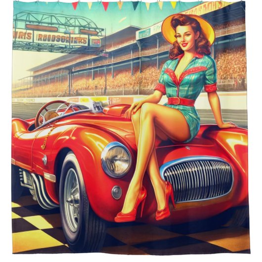 AI女性 シャワーカーテン (正面)