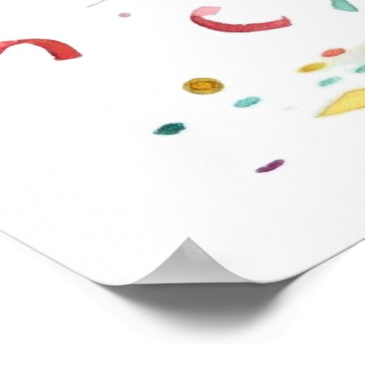 AI子供部屋アートフォークアートスタイルチキンまたは鶏 ポスター (角)