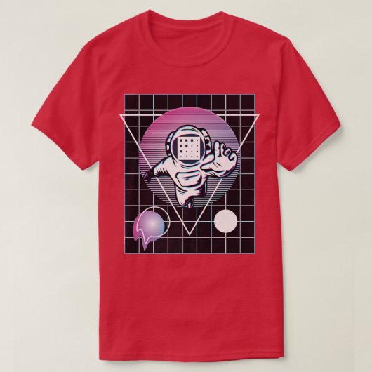 AI宇宙飛行士の取得 Tシャツ (デザイン正面)