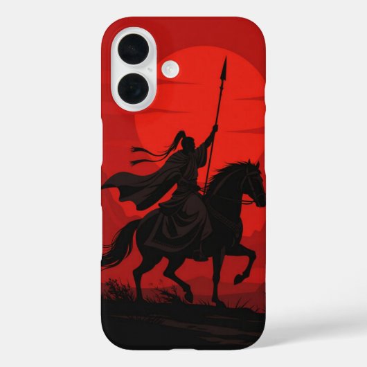 AI戦士iPhoneカバー - エピックレッドサンのシルエット Case-Mate iPhoneケース (裏面)
