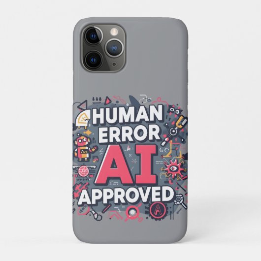 AI承認のヒューマンエラー デジタルアート Case-Mate iPhoneケース (裏)