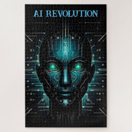 AI技術ソフトウェアロボティクスモダングリーン ジグソーパズル