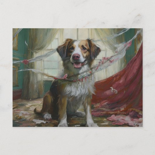 AI犬の混乱 ポストカード (正面)