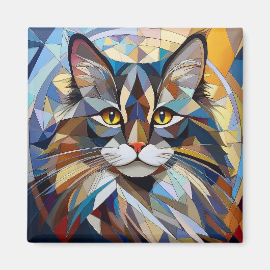 AI猫 マグネット (正面)