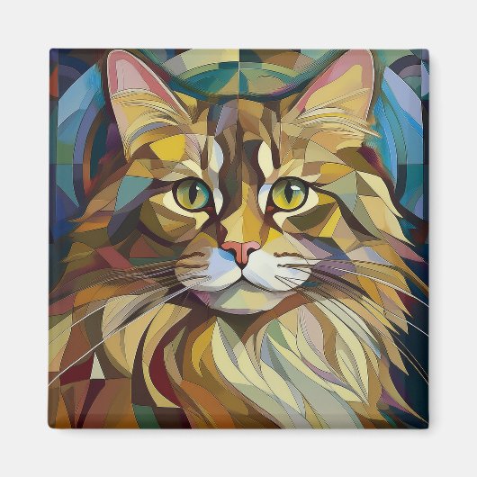 AI猫 マグネット (正面)