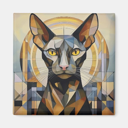 AI猫 マグネット (正面)