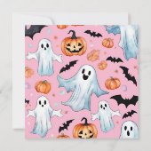 AI生成の幽霊とかぼちゃのハロウィン 招待状 (裏面)