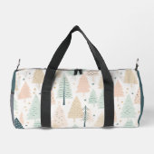 AI生成ツリーのクリスマス ダッフルバッグ (裏面)