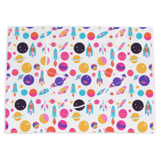 AI生成宇宙パターン(の模様が)ある抱き枕 ラージペーパーバッグ