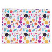 AI生成宇宙パターン（の模様が）ある抱き枕 ラージペーパーバッグ (裏面)